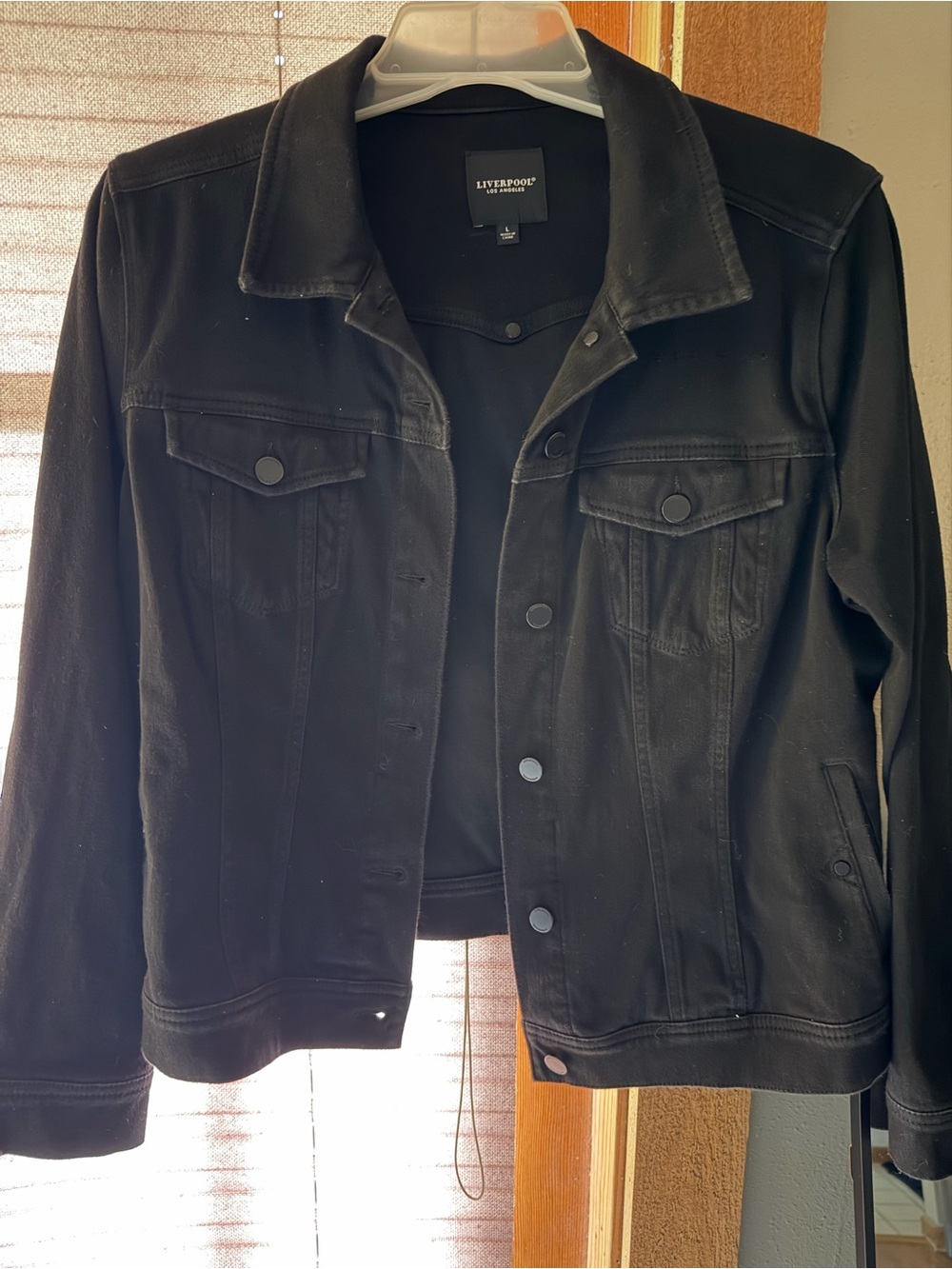 Liverpool Black Denim Trucker Jacket
